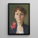 Portrait einer Dame - Konstantin Andreevich Somov — gerahmtes Bild an der Wand