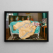 Dame endormie dans une chambre - Konstantin Andreevich Somov — gerahmtes Bild an der Wand