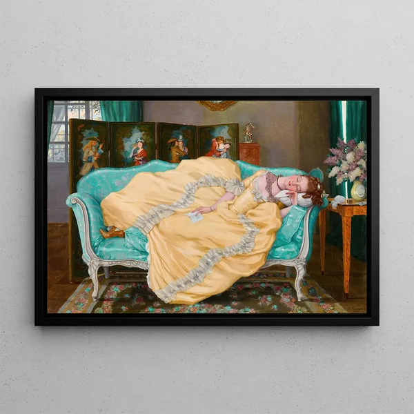Konstantin Andreevich Somov - Sleeping Lady in a Room.webp