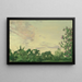 Abenddämmerung Landschaft am Abend mit einem Fliederstrauch rechts - Konstantin Andreevich Somov — gerahmtes Bild an der Wand
