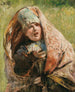 Portrait einer Bäuerin, Studie für Minine, für die Einwohner von Nischni Nowgorod bestimmt - Konstantin Egorovich Makowski — Ansicht des Kunstwerks