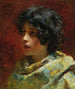 Portrait einer jungen Mädchen - Konstantin Egorovich Makovsky — Ansicht des Kunstwerks