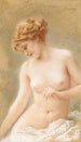 Akt sitzend - Konstantin Egorovich Makovsky — Ansicht des Kunstwerks
