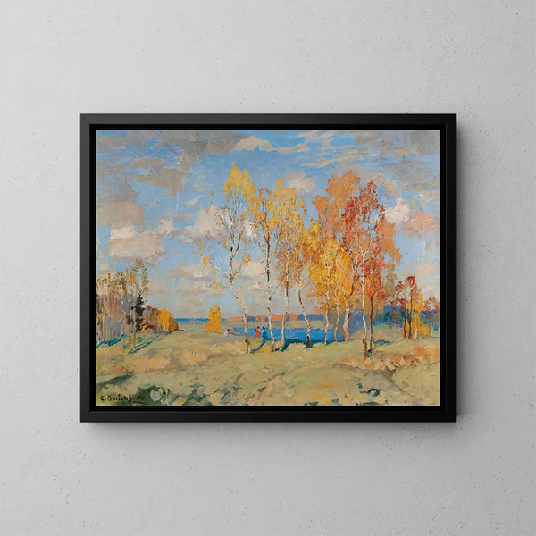 Herbstlandschaft - Konstantin Ivanovich Gorbatov — gerahmtes Bild an der Wand