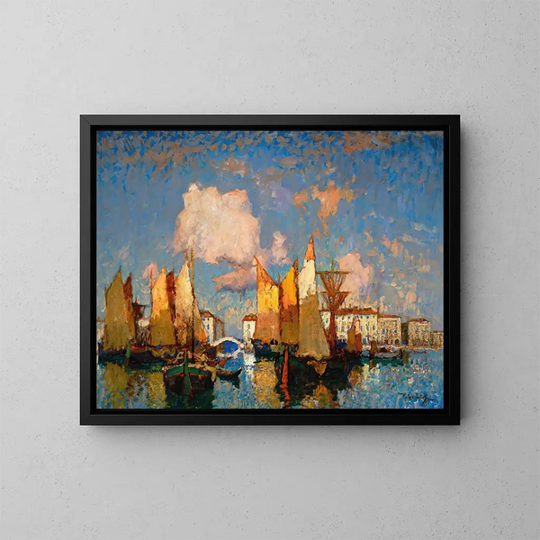 Chioggia - Konstantin Ivanovich Gorbatov — gerahmtes Bild an der Wand