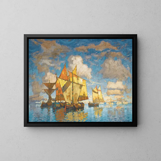 Konstantin Ivanovich Gorbatov - Fishing Boats In The Lagoon Venice.webp