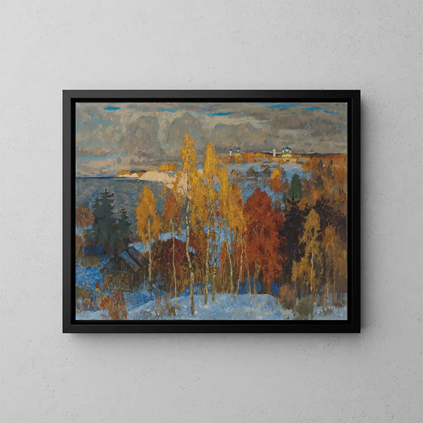 Goldener Herbst - Konstantin Ivanovich Gorbatov — gerahmtes Bild an der Wand