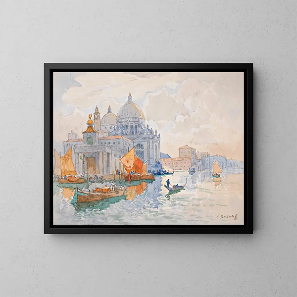 Basilika Santa Maria della Salute, Venedig - Konstantin Ivanovich Gorbatov — gerahmtes Bild an der Wand