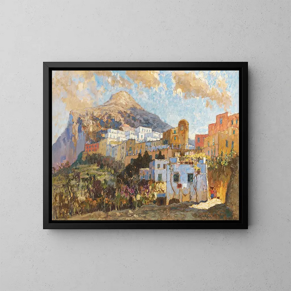 Ansicht von Capri - Konstantin Ivanovich Gorbatov — gerahmtes Bild an der Wand