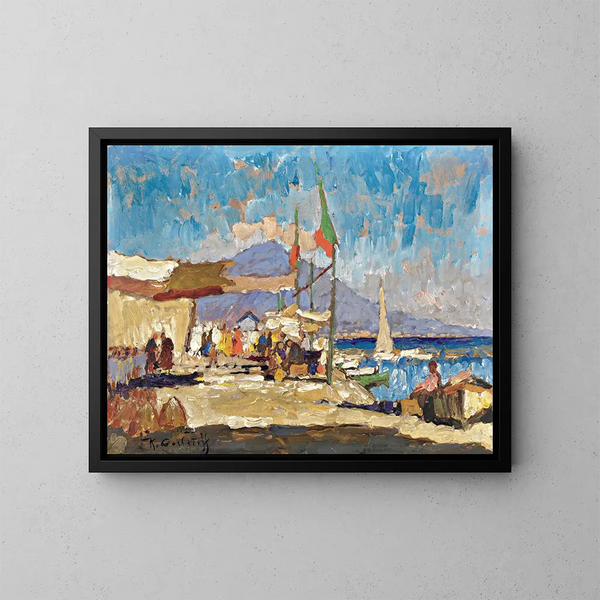 Ansicht von Neapel - Konstantin Ivanovich Gorbatov — gerahmtes Bild an der Wand