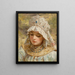 Portrait einer Dame mit einem Kokochnik - Konstantin Makovsky — gerahmtes Bild an der Wand