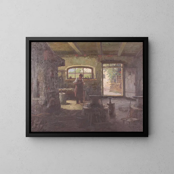 Altes Schmiedegemälde - Konstantin Stoitzner — gerahmtes Bild an der Wand