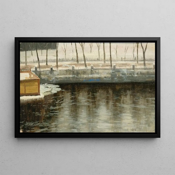 Konstantin Yakovlevich Kryzhitsky - A Park Canal in Winter.webp