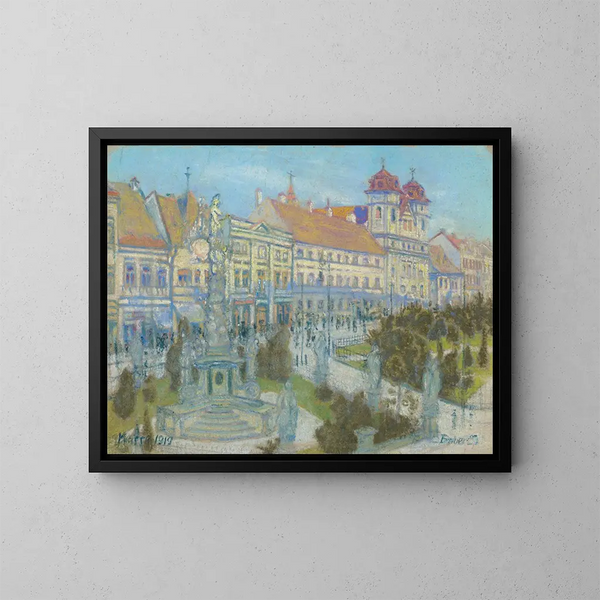 In der Hauptstraße in Košice - Konstantin Bauer — gerahmtes Bild an der Wand