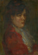 Portrait eines jungen Mädchens in Rot - Konstantin Korovin — Ansicht des Kunstwerks