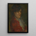 Portrait eines jungen Mädchens in Rot - Konstantin Korovin — gerahmtes Bild an der Wand