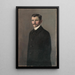 Portrait eines Mannes in Schwarz - Konstantin Korovin — gerahmtes Bild an der Wand