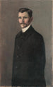 Portrait eines Mannes in Schwarz - Konstantin Korovin — Ansicht des Kunstwerks
