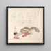 Koto, japanische Harfe und Sho - Kubo Shunman — gerahmtes Bild an der Wand