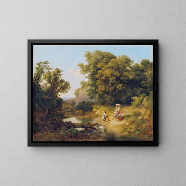 Landschaftsbild, italienische Landschaft - Károly Markó — gerahmtes Bild an der Wand