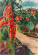 Sommer im Dorf - Käthe Loewenthal — gerahmtes Bild an der Wand