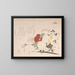 Blumenstrauß: Klematis, Klee-Strauch, Iris, Kamelie und Azalee - Kubo Shunman — gerahmtes Bild an der Wand