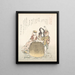 Pêcheuse avec un panier et deux garçons - Kubo Shunman — gerahmtes Bild an der Wand