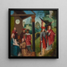 L'Adoration des Mages avec Tobias et l'Ange - Jan Provoost — gerahmtes Bild an der Wand
