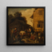 L Schlachtung des Schweins - Jan Miense Molenaer — gerahmtes Bild an der Wand