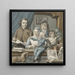 L'artiste lui-même et sa famille - Warner Horstink — gerahmtes Bild an der Wand