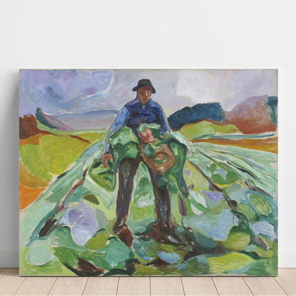 L'homme dans le champ de choux - Edvard Munch | Reproduction Tableau Décoration murale affiche copie