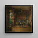 Die Bibliothek von Thorvald Boeck - Harriet Backer — gerahmtes Bild an der Wand