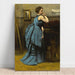 Reproduktion des Gemäldes Die Dame in Blau von Jean-Baptiste-Camille Corot