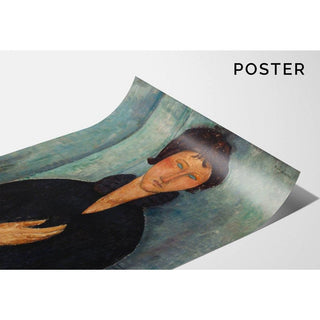 La Femme aux yeux bleus - Amedeo Modigliani | Reproduction Tableau Décoration murale affiche copie