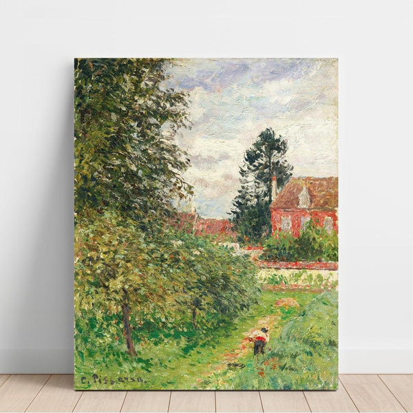 Reproduktion des Gemäldes La Maison des Anglais, Éragny - Camille Pissarro