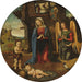 Die Geburt mit dem heiligen Kind Jean - Piero di Cosimo — in einem Innenraum präsentiert