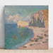 Reproduktion des Gemäldes La Plage et la Falaise d'Amont - Claude Monet