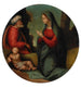 Reproduktion des Gemäldes Die Heilige Familie mit dem heiligen Kind Johannes dem Täufer - Toskanische Schule