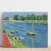 Reproduktion des Gemäldes Die Seine in Argenteuil, Boote beim Ankern - Gustave Caillebotte