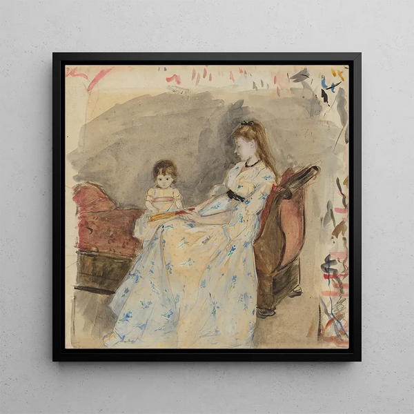Berthe Morisot - The Artists SisterEdma With Her Daughter Jeanne.webp