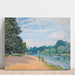 Reproduktion des Gemäldes Die Tamise mit Hampton Church - Alfred Sisley