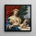 Das Mädchen mit dem roten Hut - Giovanni Battista Salvi da Sassoferrato — gerahmtes Bild an der Wand
