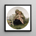 Die Jungfrau und das Lamm - William Bouguereau — gerahmtes Bild an der Wand