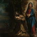 Die Vision des heiligen Franziskus von Assisi - Ludovico Carracci — in einem Innenraum präsentiert