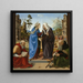Die Verkündigung mit Heiligen Nikolaus und Abt Antonius - Piero di Cosimo — gerahmtes Bild an der Wand