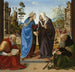 Die Verkündigung mit Heiligen Nikolaus und Abt Antonius - Piero di Cosimo — Ansicht des Kunstwerks