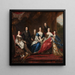 Die Familie von Karl XI mit Verwandten aus dem Herzogtum Holstein-Gottorp - David Klöcker Ehrenstrahl — gerahmtes Bild an der Wand
