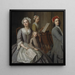 Die Familie des Künstlers, die zusammen Musik macht - Balthasar Denner — Wandpräsentation des Kunstwerks