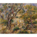 Reproduktion des Gemäldes La ferme des Collettes, Cagnes - Pierre-Auguste Renoir