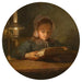 Das Mädchen des Künstlers beim Lesen - Adolphe-Félix Cals — Ansicht des Kunstwerks